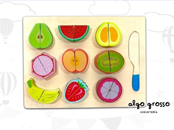 SET DE FRUTAS CON ABROJO ENCASTRE MADERA + CUCHILLO art.BM308