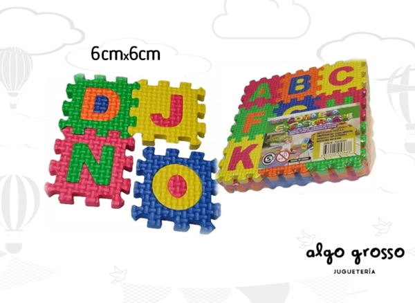 GOMA EVA ENCASTRABLE LETRAS x27 MOSAICOS 6CM art.FDCB395