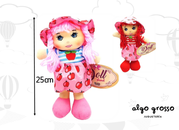 MUÑECA MINI PEPONA DE TELA 25CM art.FD931810-25