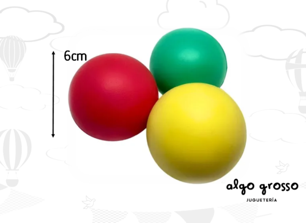 PELOTA DE GOMA MACIZA 6CM art.FD2339658