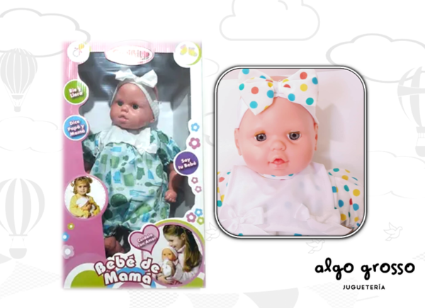BEBE DE MAMA EN CAJA RIE Y LLORA art.525