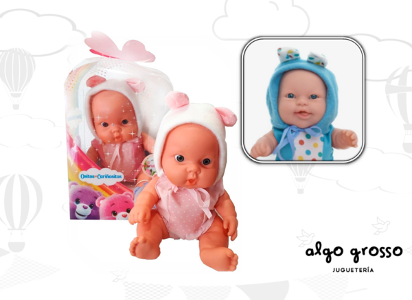 BEBE PERFUMADO CON DISFRAZ OSITO CARIÑOSO 22CM art.896