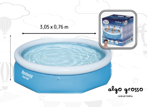 BESTWAY PILETA REDONDA ARO INFLABLE 3.05X76CM art.57266