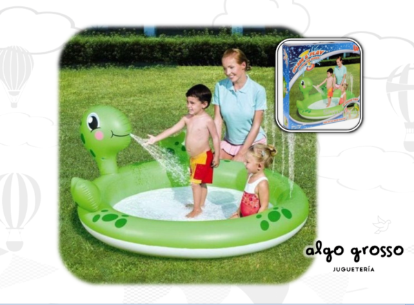 BESTWAY PILETA TORTUGA LANZA AGUA 180x152x66CM art.53042