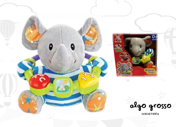 ELEFANTE SOFT LUZ Y SONIDO ZIPPY TOYS art.ZPYA1372621M