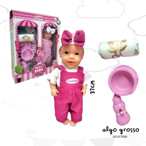 FLOPPY BEBOTE + MAMADERA Y PELELA 38CM art.566