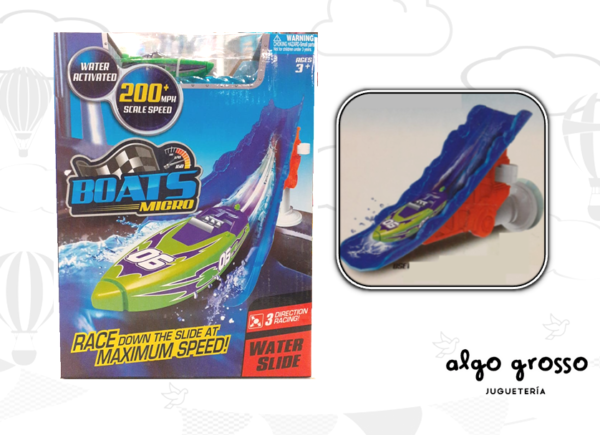 MICRO BOATS RAMPA + LANCHA CON SENSOR art.A200052