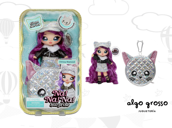 NA-NA-NA SURPRISE SERIE GLAM CHRISSY DIAMOND MUÑECA TELA + BOLSO art.118022
