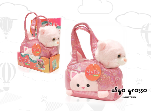 PELUCHE GATO + CARTERA CUTIE 23CM art.IKPELU05