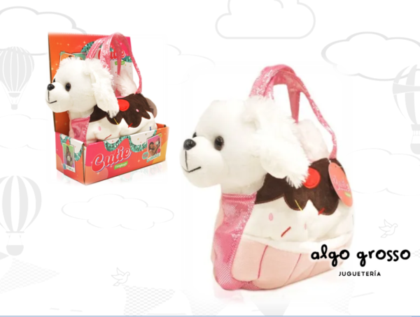 PELUCHE PERRO  + CARTERA CUTIE 23CM art.IKPELU06