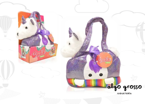 PELUCHE UNICORNIO CON CARTERA CUTIE 23CM art.IKPELU02