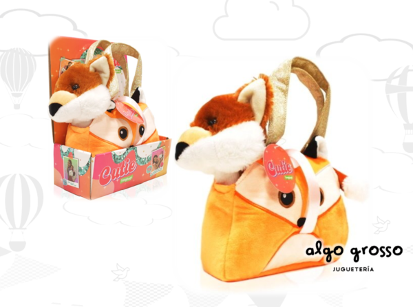 PELUCHE ZORRO + CARTERA CUTIE 23CM art.IKPELU07