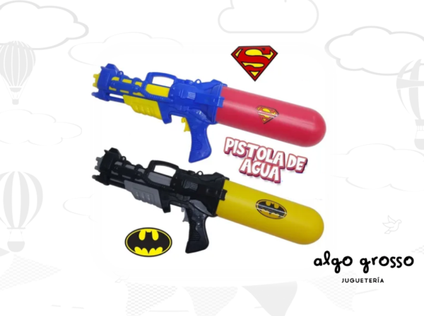 PISTOLA DE AGUA BATMAN-SUPERMAN 42CM EN BOLSA art.8401/8202