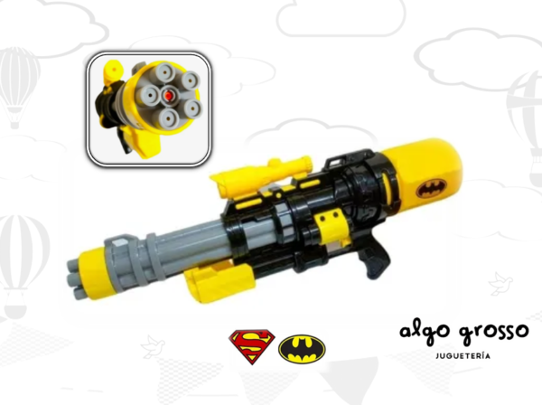 PISTOLA DE AGUA BATMAN-SUPERMAN EN BOLSA 58CM art.8407/8260
