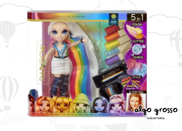RAINBOW HIGH 5 EN 1 FASHION HAIR STUDIO MUÑECA 29CM + ACCESORIOS art.569329