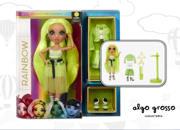 RAINBOW HIGH MUÑECA 29CM KARMA NICHOLS + ACCESORIOS art.572343
