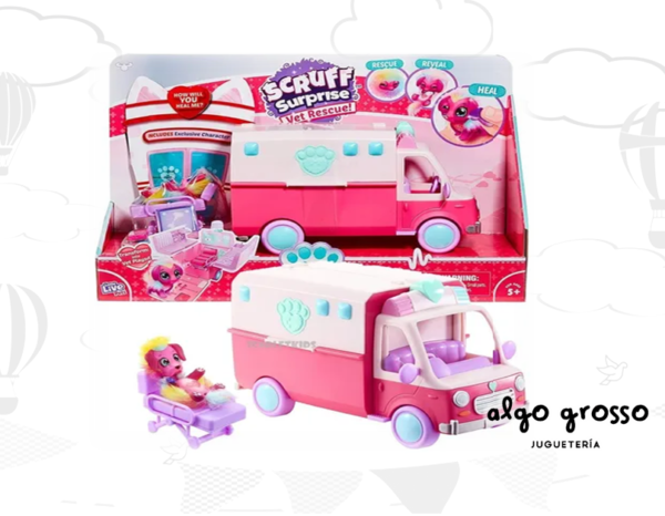 SCRUFF SURPISE AMBULANCIA PLAY SET VET RESCUE art.30066