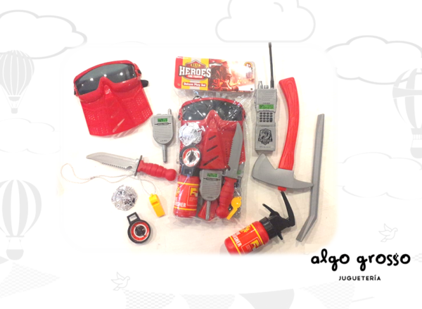 SET BOMBEROS MASCARA Y ACCESORIOS art.99027