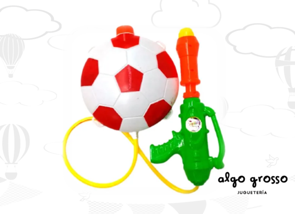 MOCHILA LANZA AGUA FUTBOL 24CM/PISTOLA 34CM art.162046
