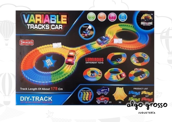 PISTA MAGIC TRACK VARIABLE LUMINOSA 111 PIEZAS art.NL2020-37/163379