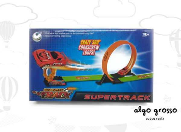 SUPER PISTA CRAZY 360 CON BUCLE + AUTO  art.163493