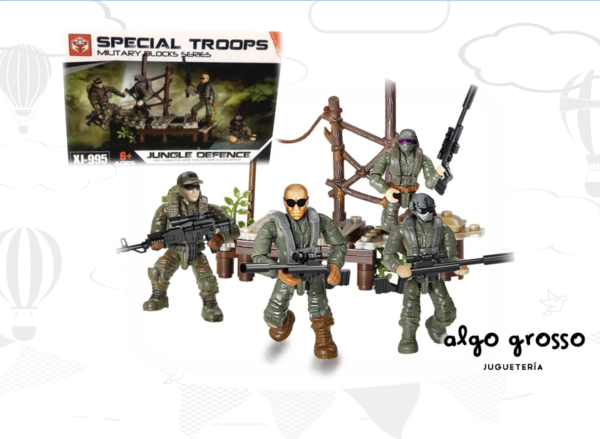 SOLDADOS PARA ARMAR SPECIAL TROOPS JUNGLE DEFENSE art.27053-16