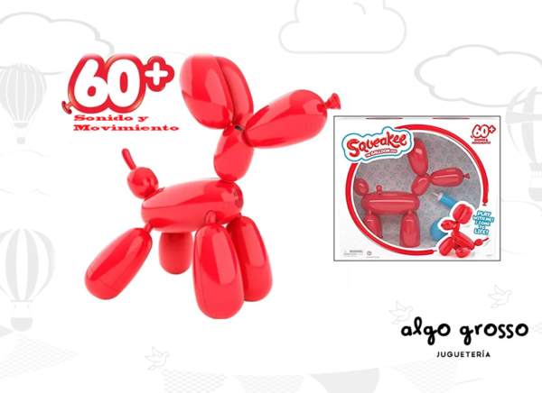 SQUEAKEE PERRO INTERACTIVO FORMA DE GLOBO art.12300