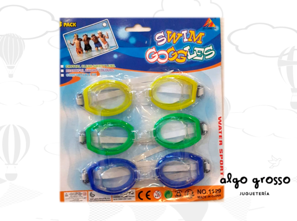 SET DE 3 ANTIPARRAS SWIM GOGGLES BLISTER art.1129