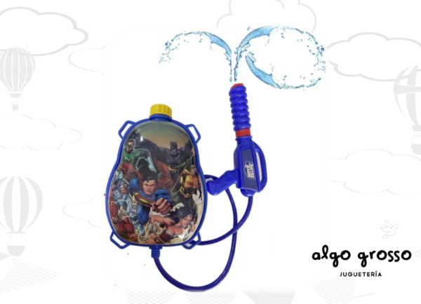 MOCHILA LANZA AGUA LIGA DE LA JUSTICIA art.8146