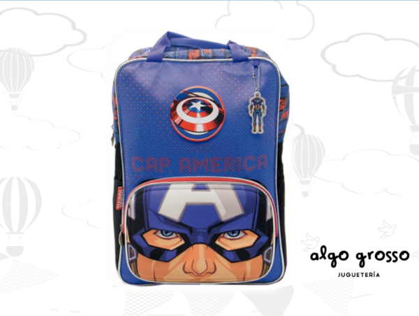 MOCHILA COLGANTE 16´ CAPITAN AMERICA AVENGERS 3D 1 CIERRE art.SP216