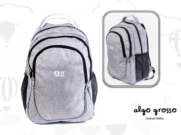 ELF MOCHILA ESPALDA  2 CIERRES + BOLSILLO art.M6228