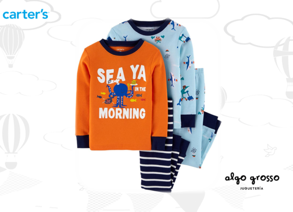 SET 4 PIEZAS PIJAMA PULPO TALLE 18M art.19636110