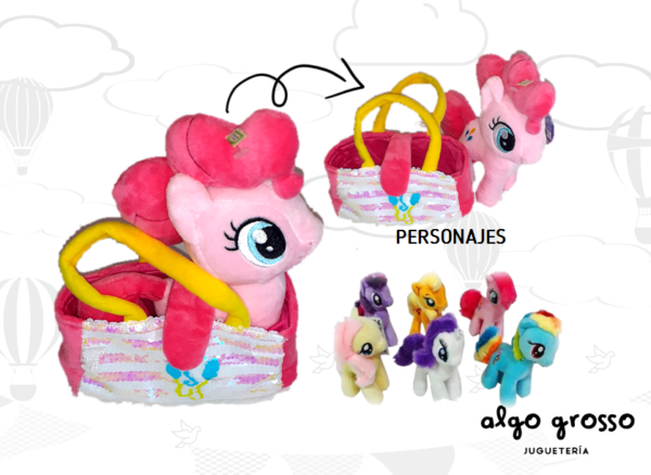 MY LITTLE PONY PELUCHE CON CARTERA PARA LLEVAR art.8601