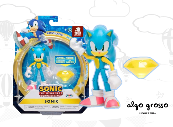 SONIC MUÑECO DE 10CM + ACCESORIO art.40464