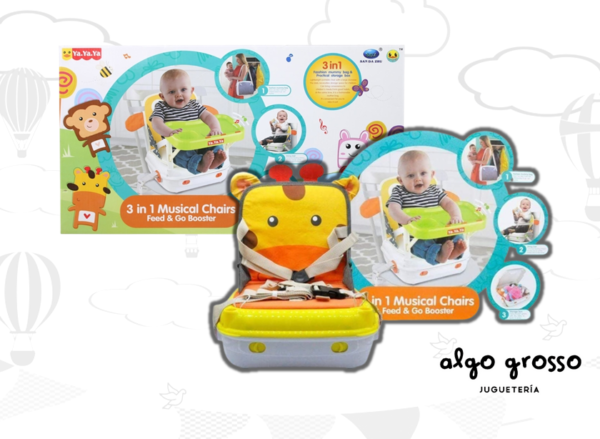 SILLA BEBE 3EN1 BOOSTER VALIJA MUSICAL art.3689-YSD