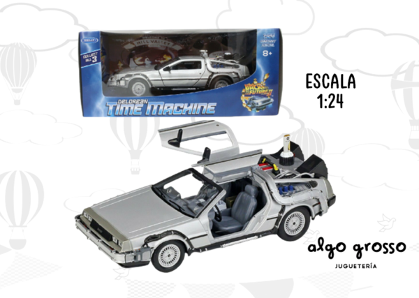 AUTO MÁQUINA DEL TIEMPO DELOREAN 1:24 VOLVER AL FUTURO 2 art.22441W