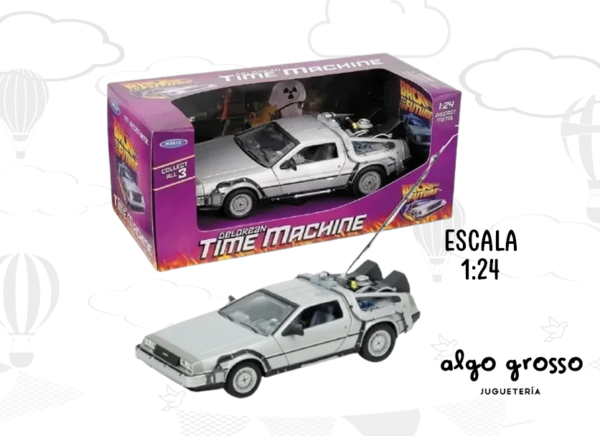AUTO MÁQUINA DEL TIEMPO DELOREAN 1:24 VOLVER AL FUTURO 1 art.22443W