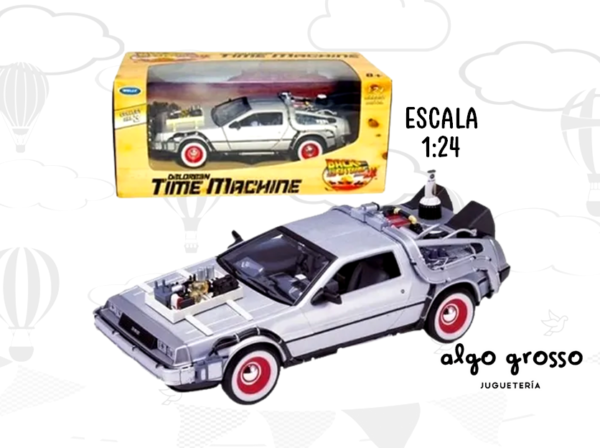 AUTO MÁQUINA DEL TIEMPO DELOREAN 1:24 VOLVER AL FUTURO 3 art.22444W