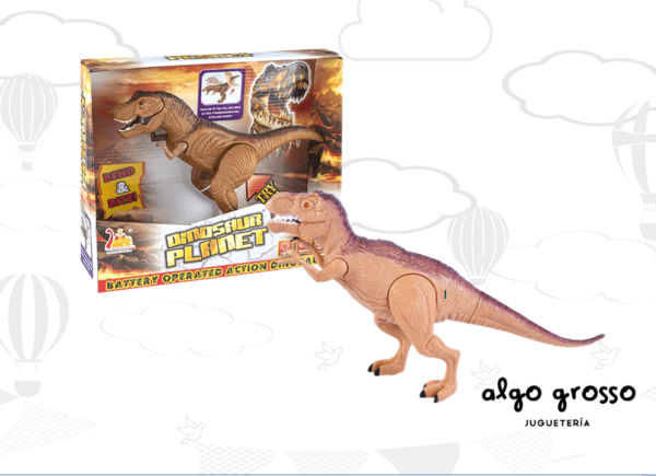 DINOSAURIOS CON LUZ SONIDO Y MOVIMIENTO MUNDO DINO 20CM art.5328