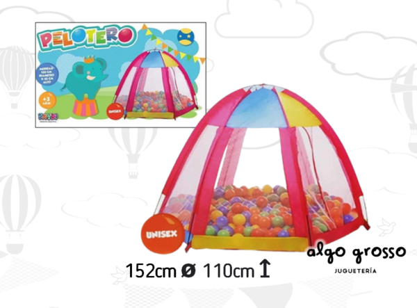 PELOTERO CIRCO REDONDO 152X110CM + 75 PELOTAS