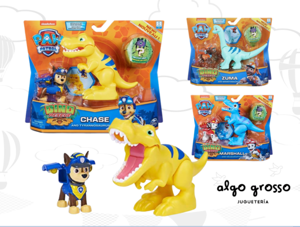 PAW PATROL DINO RESCUE DINOSAURIO + FIGURAS + SORPRESA art.17706