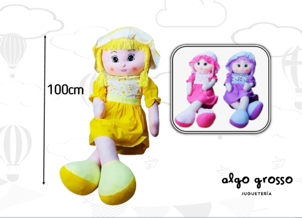MUÑECA PEPONA TELA GRANDE 100CM art.FD910086-100
