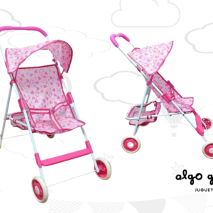 COCHE CON CAPOTA PARA MUÑECA METAL EN BOLSA art.23881