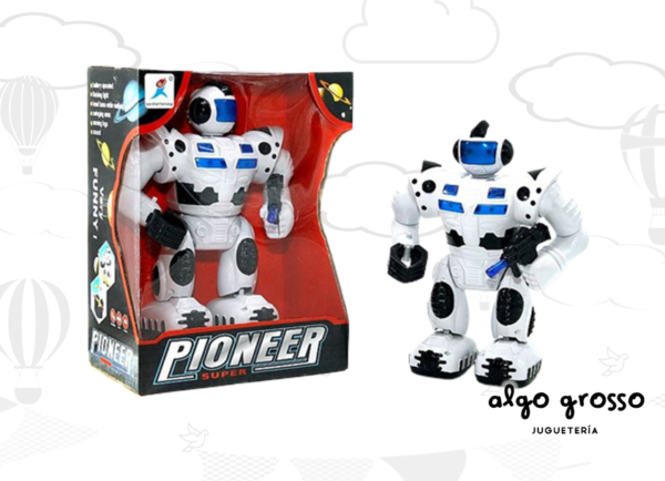 ROBOT PIONEER QUE CAMINA CON LUZ Y SONIDO art.99111