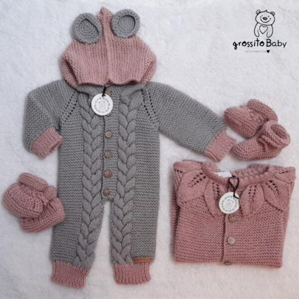 CONJUNTO TEJIDO ENTERITO Y ESCARPINES art.BBGE1004