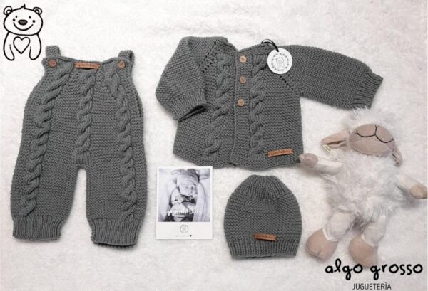CONJUNTO TEJIDO CHALECO Y GORRO art.BBGS1004