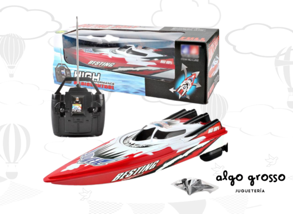LANCHA RACING BOAT RADIO CONTROL 4 FUNCIONES  30CM art.C202/5805