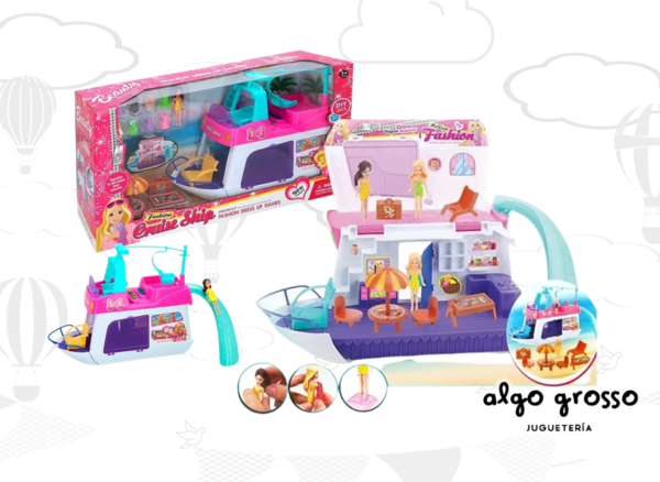BARCO CRUCERO + 2 FIGURAS Y ACCESORIOS art.7812