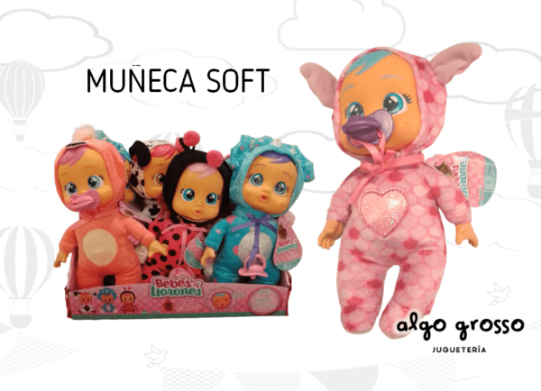 CRY BABIES SOFT DE 28CM MUÑECA QUE LLORA art.97991
