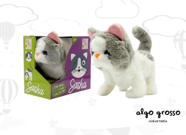 GATO DE PELUCHE PUGS AT PLAY CAMINA Y CON SONIDO art.22337
